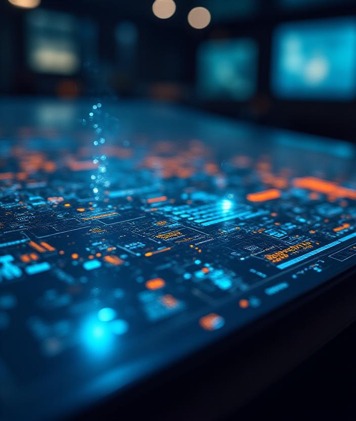 Sophisticated meteorological data visualization showing atmospheric pressure and wind patterns
