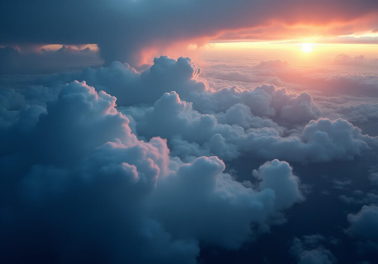 Complex atmospheric pressure mapping and cloud formations