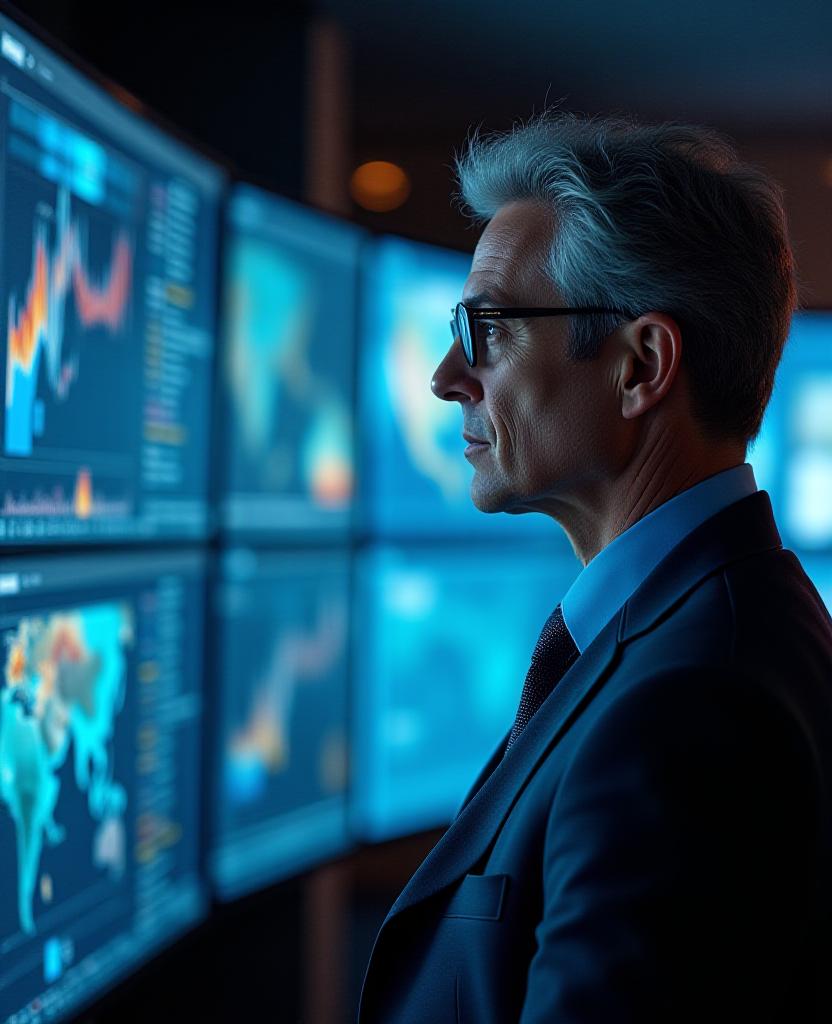 Senior Lead Meteorologist reviewing data